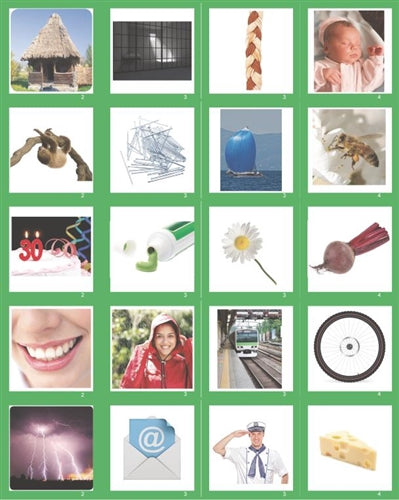 Phonogram Picture Cards w/ word labels for Double Sandpaper Letters