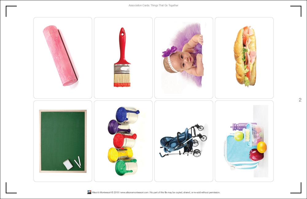 Association Cards: Things That Go Together (Printed)