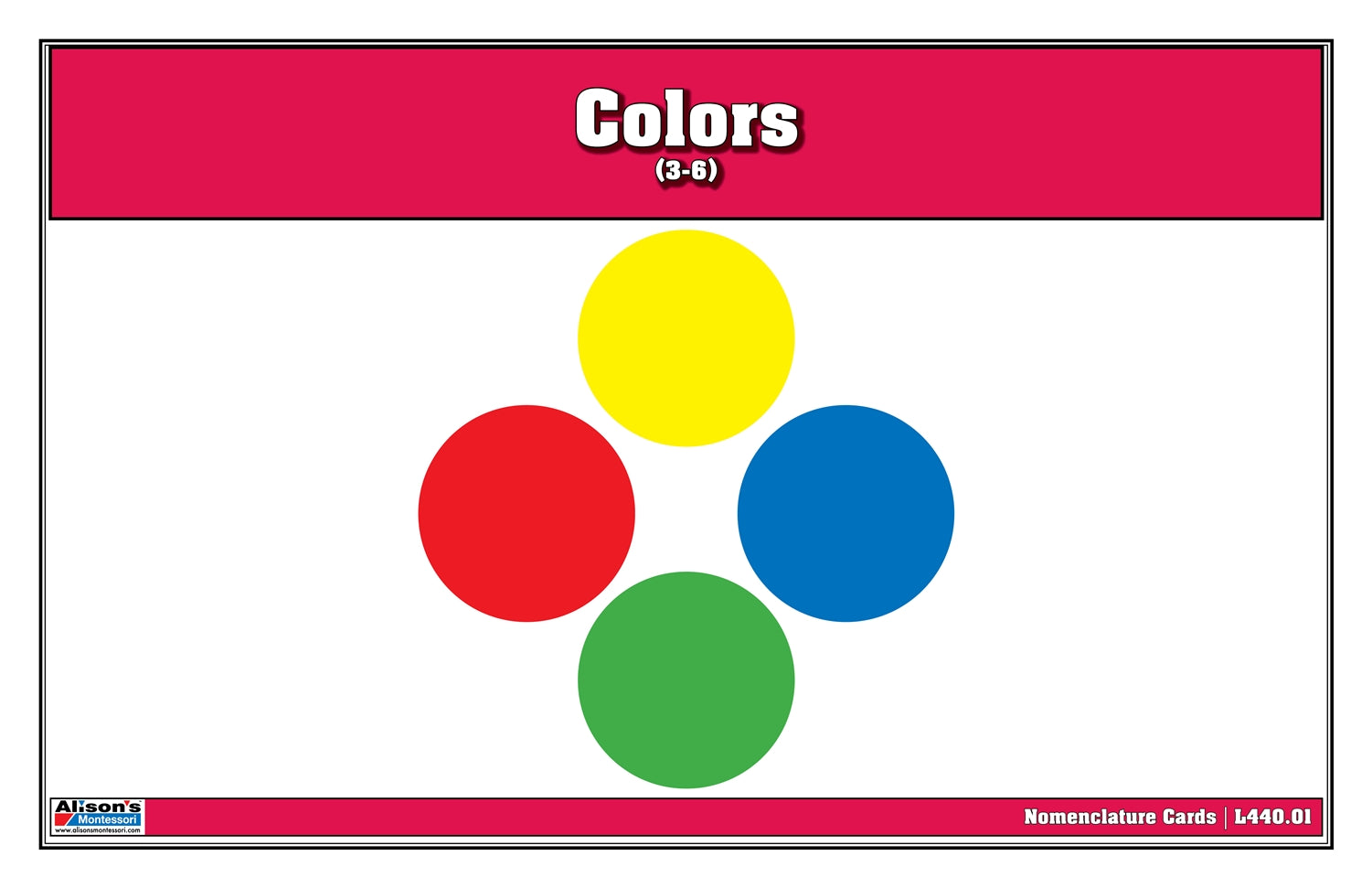 Colors Nomenclature Cards (3-6) (Printed)