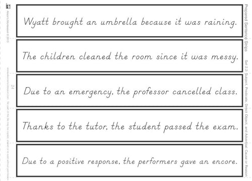 Sentence Analysis Level 9-12 (Printed)