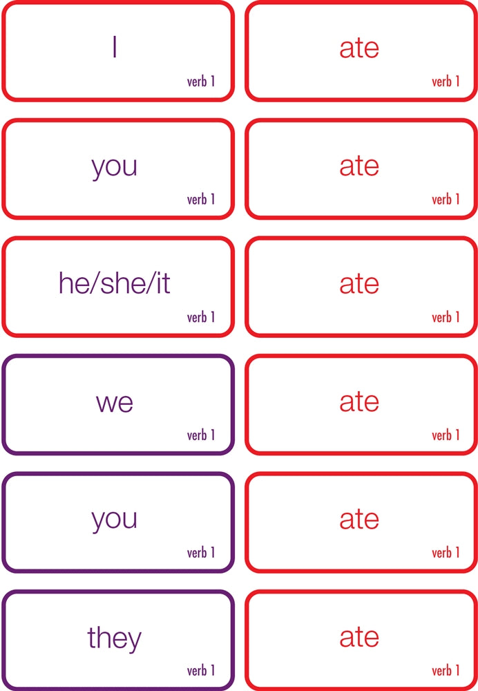 Verb Conjugation Irregular Verbs (6-9) (Printed)