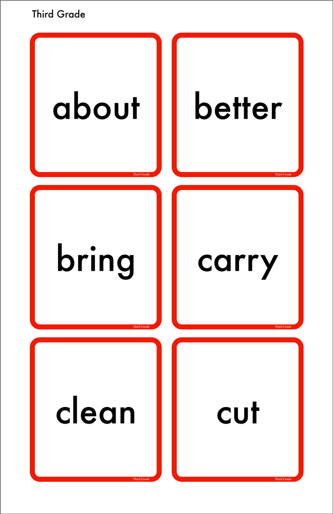Dolch Words (Pre-k - Third Grade and Nouns)