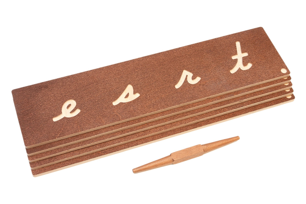 Lowercase Tracing Board: Cursive (First Set)