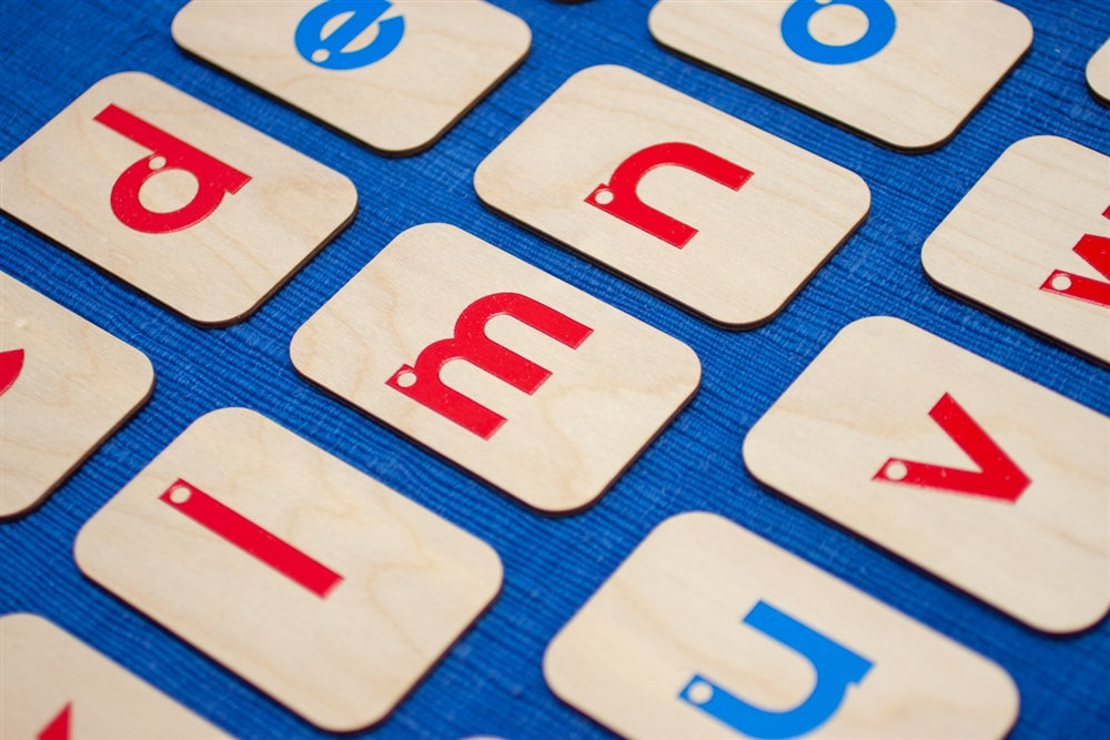 Wooden Raised Alphabet Tiles (Print Font)