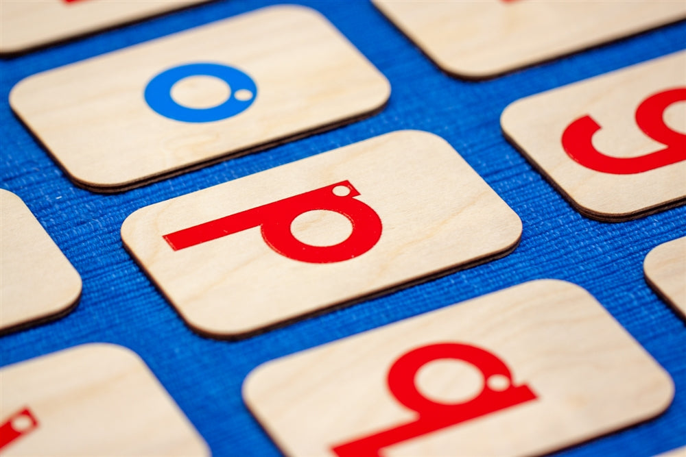 Wooden Raised Alphabet Tiles (Print Font)