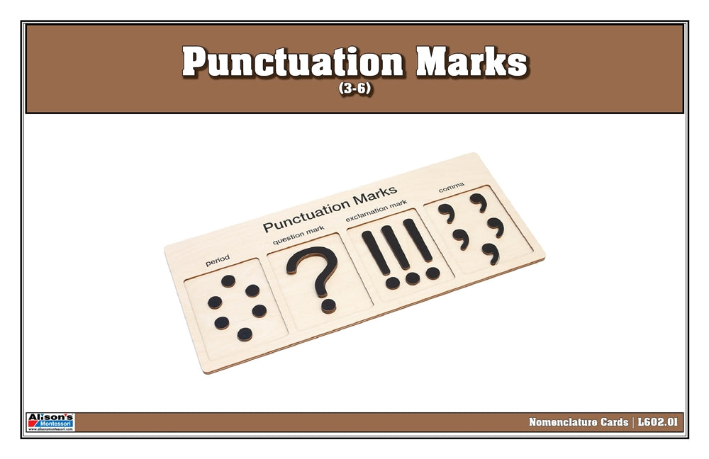 Punctuation Marks Nomenclature Cards (3-6) (Printed)