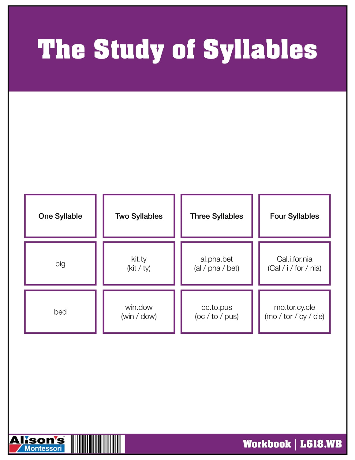 The Study of Syllables: Workbook
