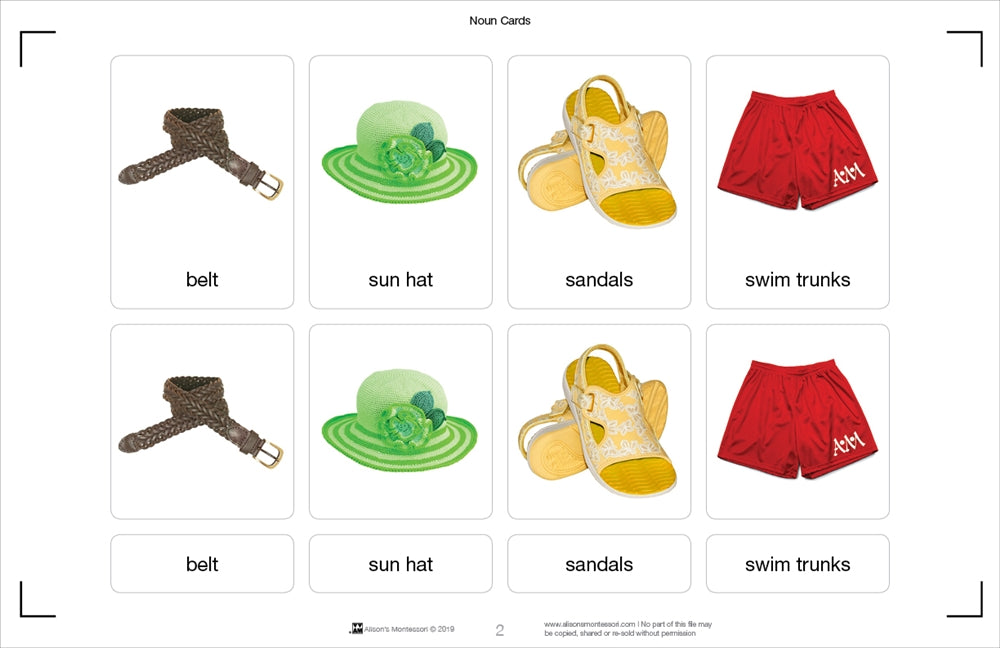 Noun Cards (Printed)