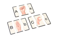 Sign Language Alphabet Wooden Tiles
