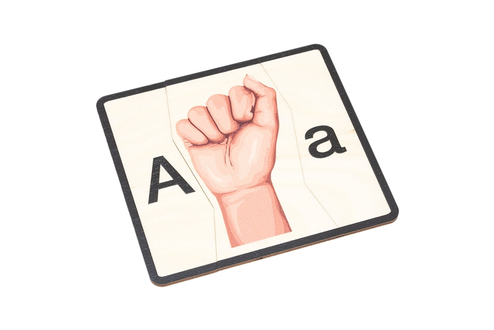 Sign Language Alphabet Wooden Tiles