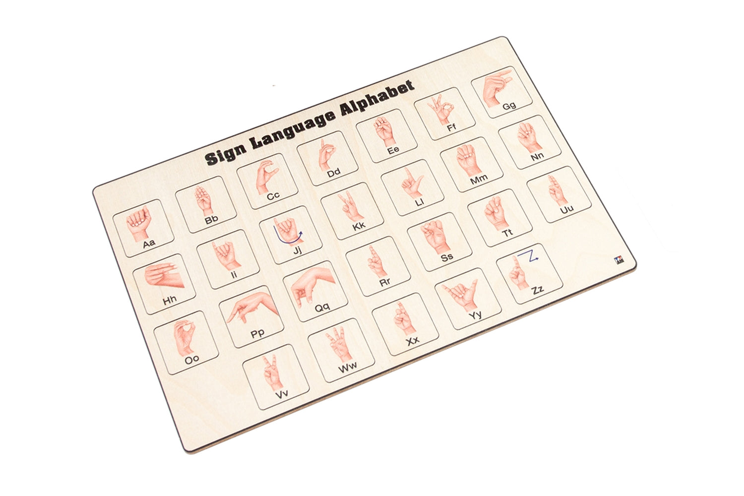 Sign Language Alphabet Wooden Chart