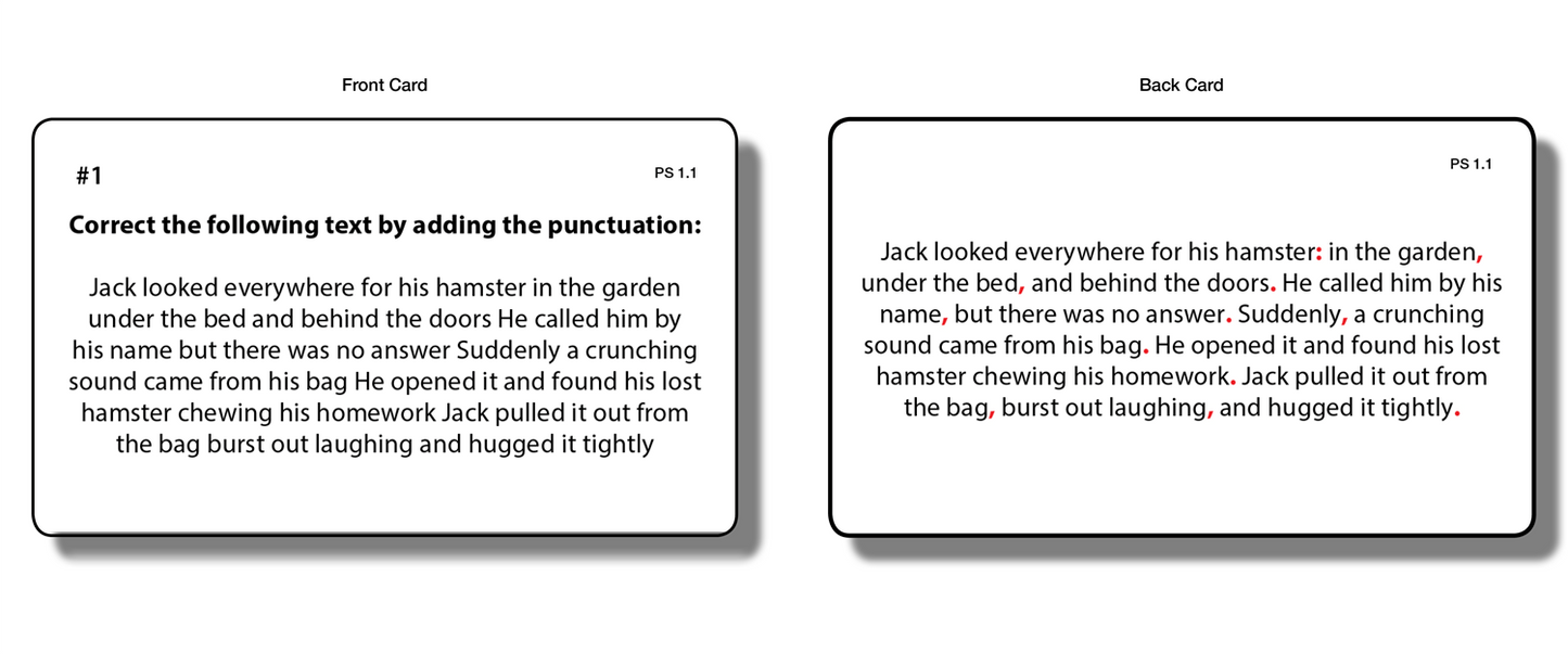Punctuation Stories - Task Cards