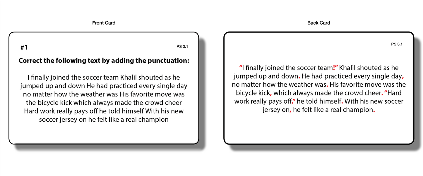 Punctuation Stories - Task Cards
