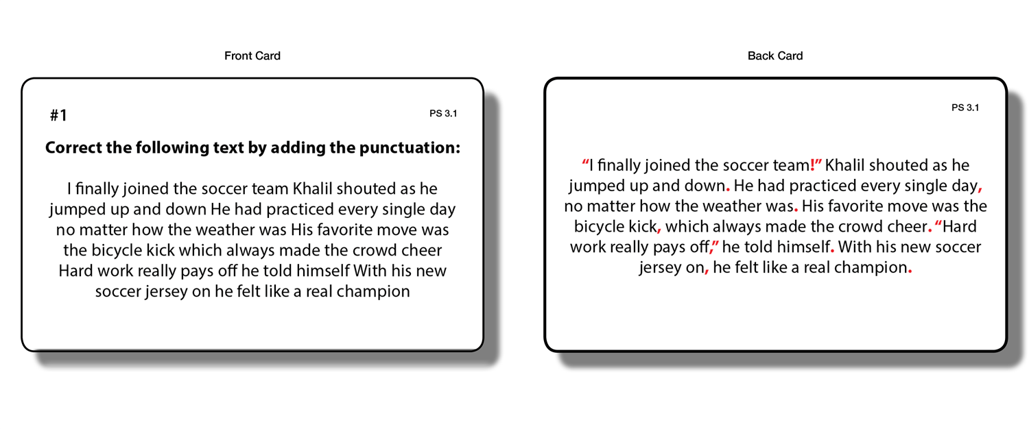 Punctuation Stories - Task Cards