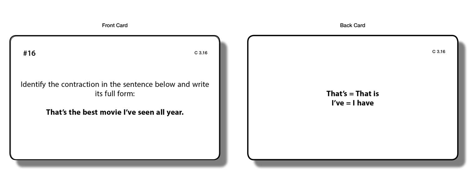 Contractions (9-12) - Task Cards