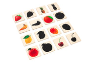 Fruits Picture to Silhouette Matching Wooden Cards