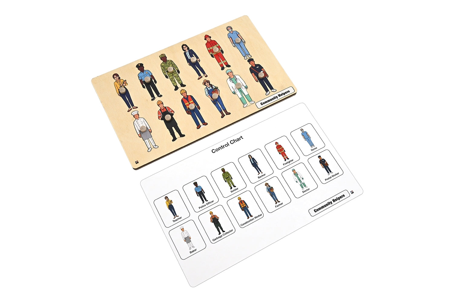 Community Helpers Puzzle with Nomenclature Cards (6-9) (Printed)