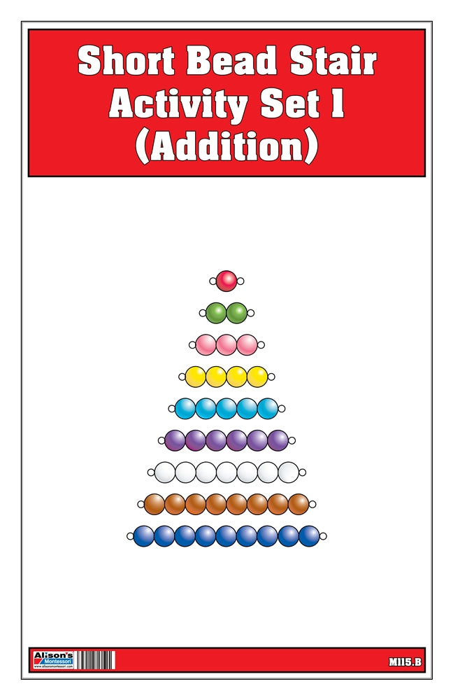 Short Bead Stair Combination Activity Set-1 (Printed)