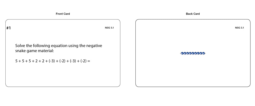 Negative Snake Game (Task Cards)