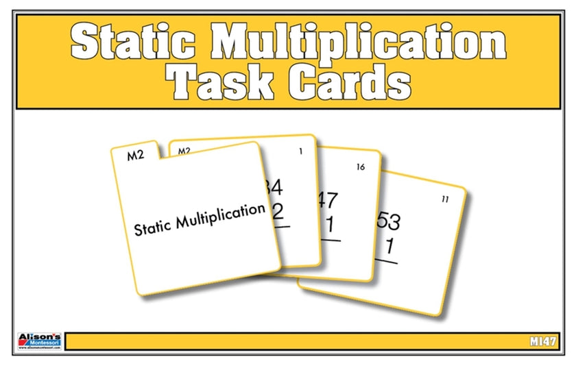 Static Multiplication Task Cards (Printed)