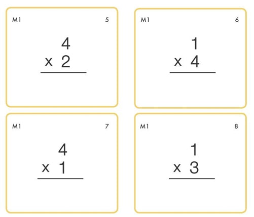 Static Multiplication Task Cards (Printed)