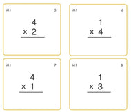 Static Multiplication Task Cards (Printed)