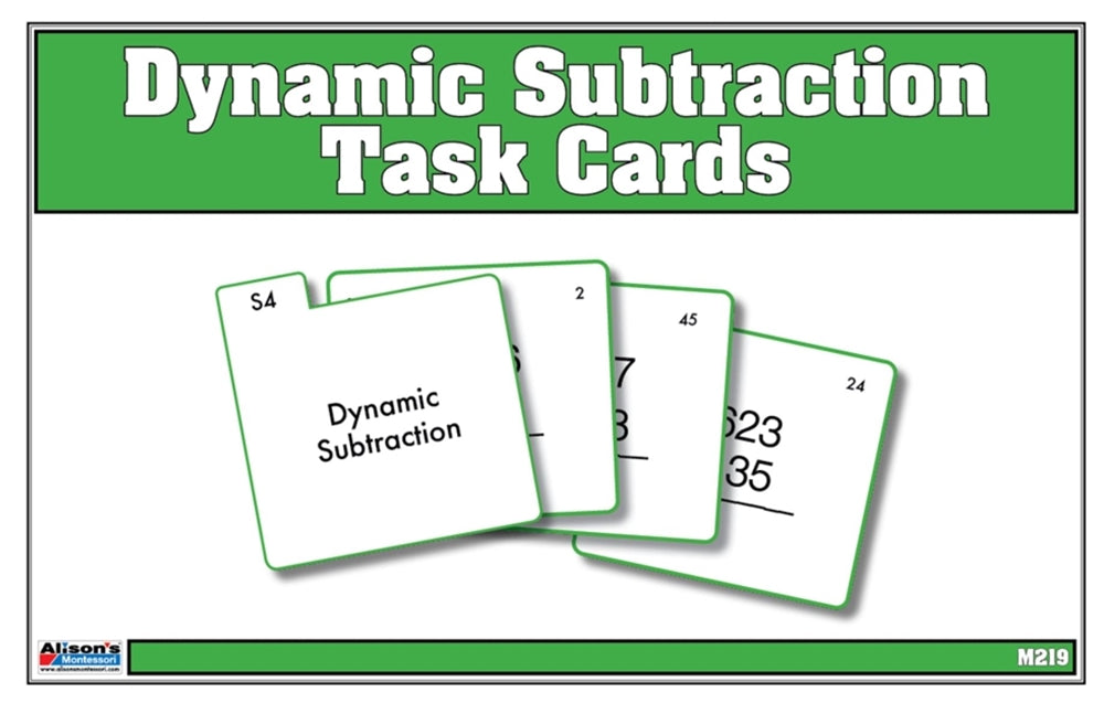 Dynamic Subtraction Task Cards (Printed)
