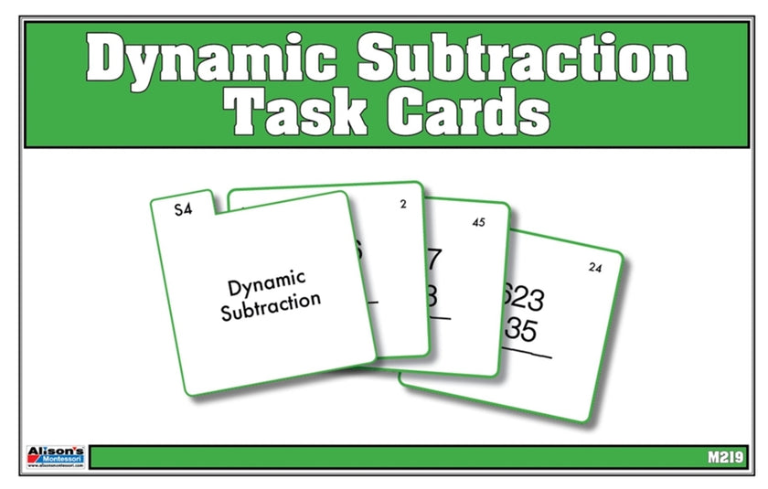 Dynamic Subtraction Task Cards (Printed)