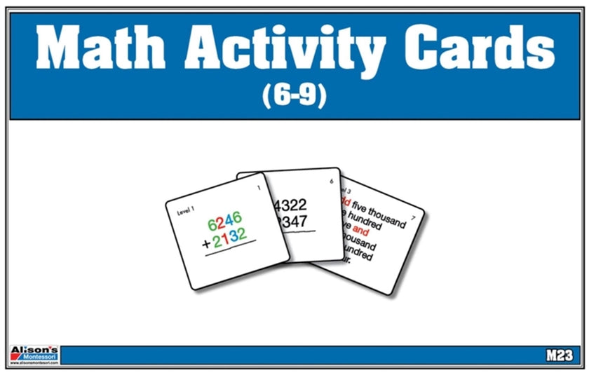 Math Activity Cards 6-9 (Printed)