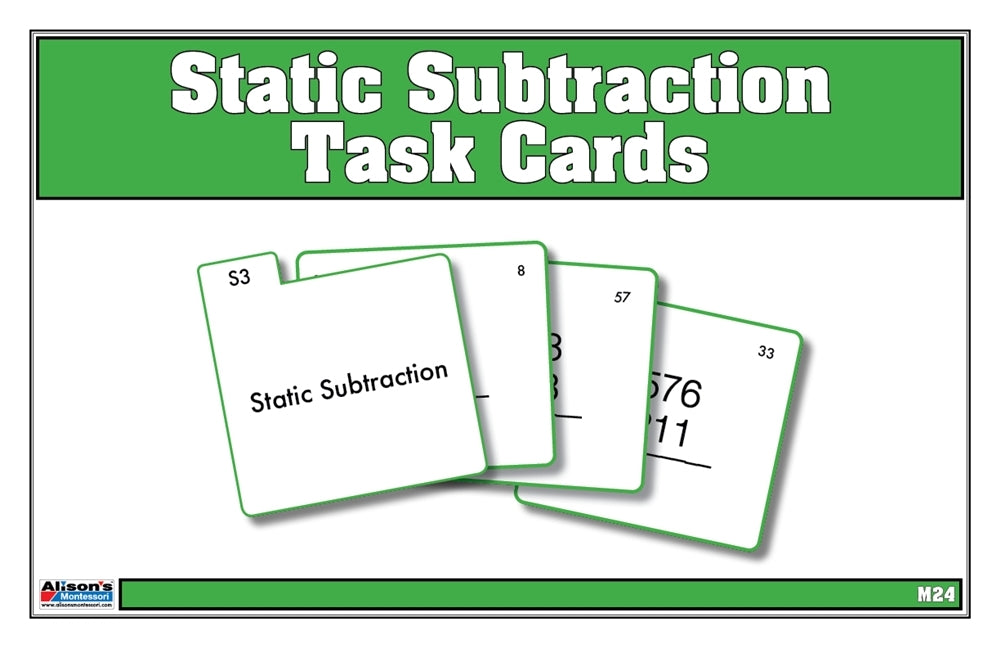 Static Subtraction Task Cards