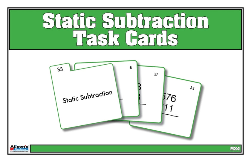 Static Subtraction Task Cards