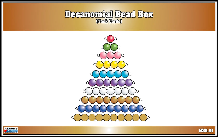 Decanomial Bead Box Task Cards (Printed)