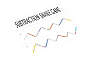 Subtraction Snake Game Charts (Printed, Laminated and Cut)