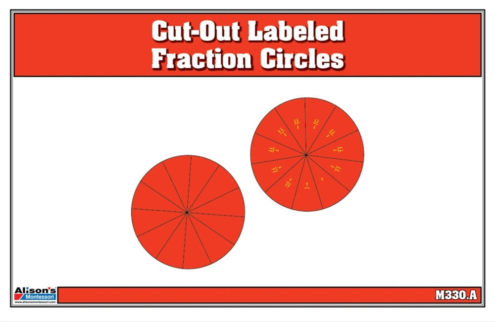Cut-Out Labeled Fraction Circles (11-20) (Printed)