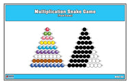 Multiplication Snake Game Task Cards (Printed)