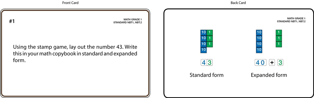 Math Grade 1 Task Cards