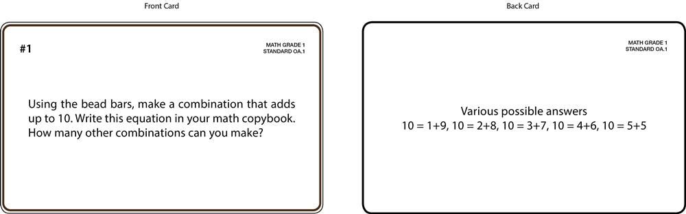 Math Grade 1 Task Cards