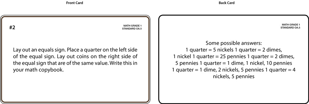 Math Grade 1 Task Cards