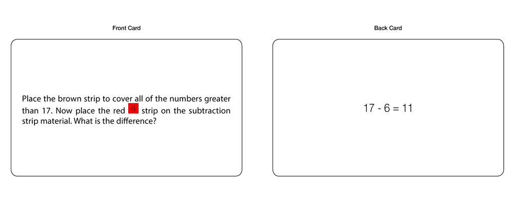 Subtraction Strips Activity 2 (Task Cards)