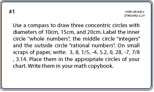 Math Grade 6 Task Cards