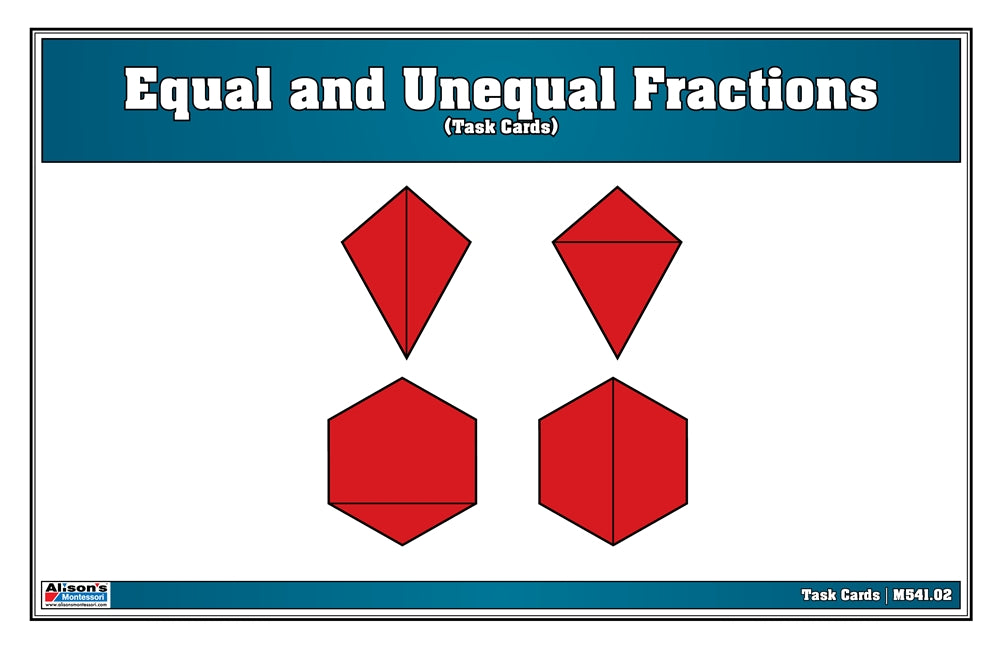Equal and Unequal Fractions (Task Cards)