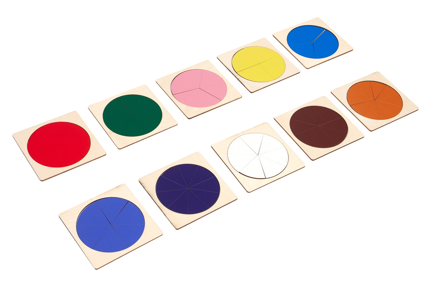 Wooden Color Bead Stairs Fractions (1-10)