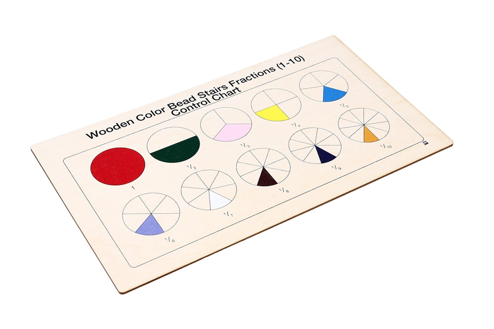 Wooden Color Bead Stairs Fractions (1-10)