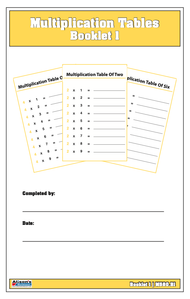 Multiplication Tables Booklet: 1