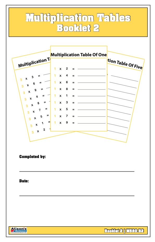 Multiplication Tables Booklet: 2