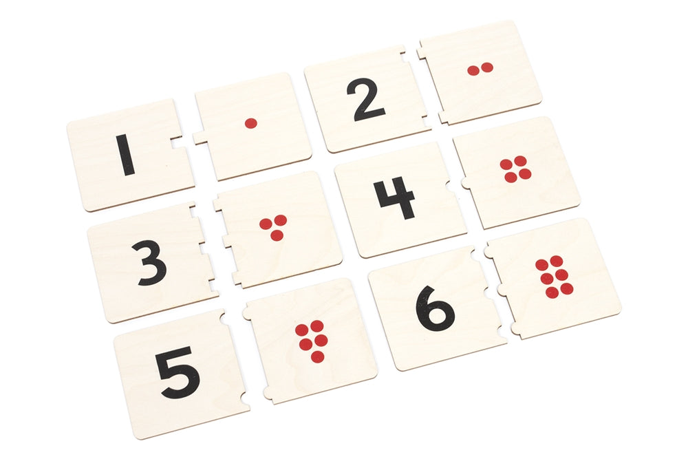 Wooden Numbers Counting Tiles