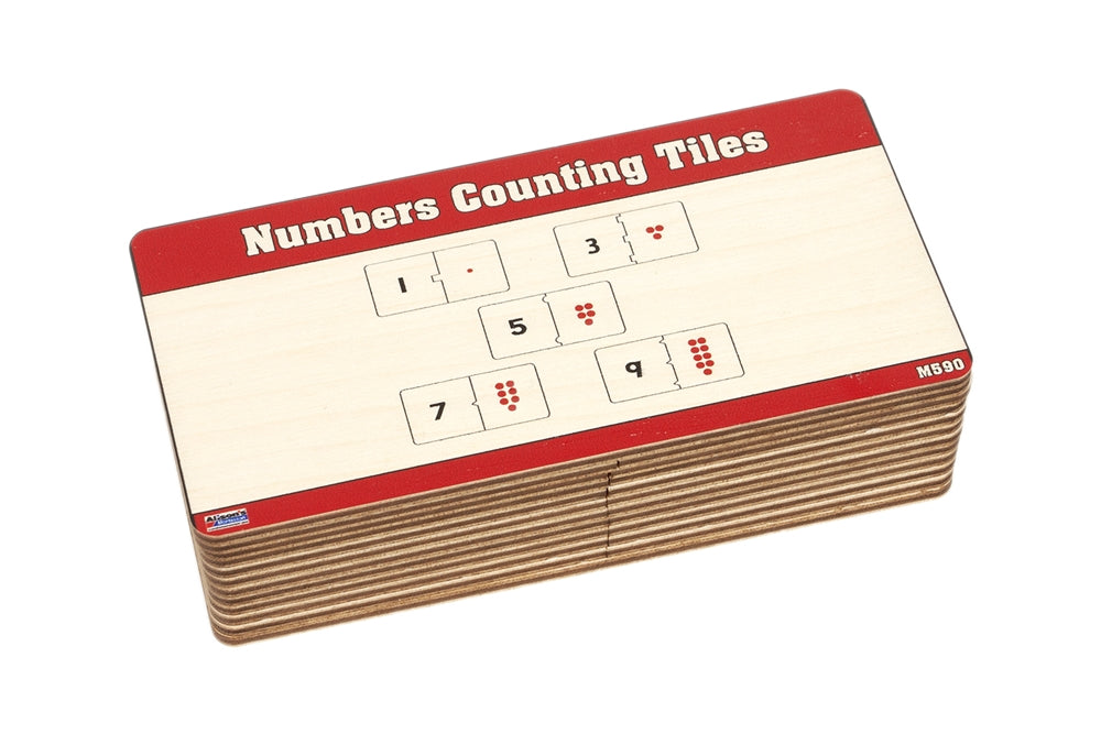 Wooden Numbers Counting Tiles
