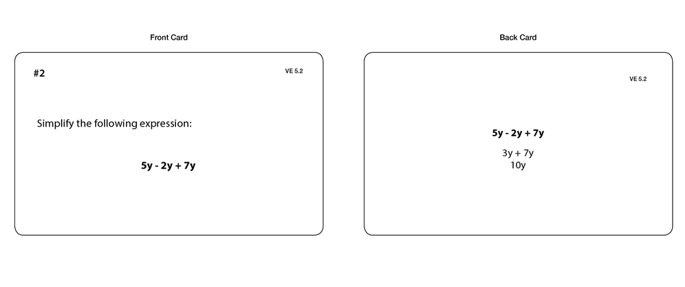 Variables and Expressions (Task Cards)