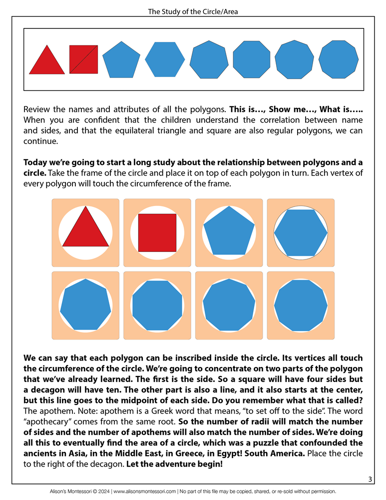 The Study of the Circle/Area Lesson Plan