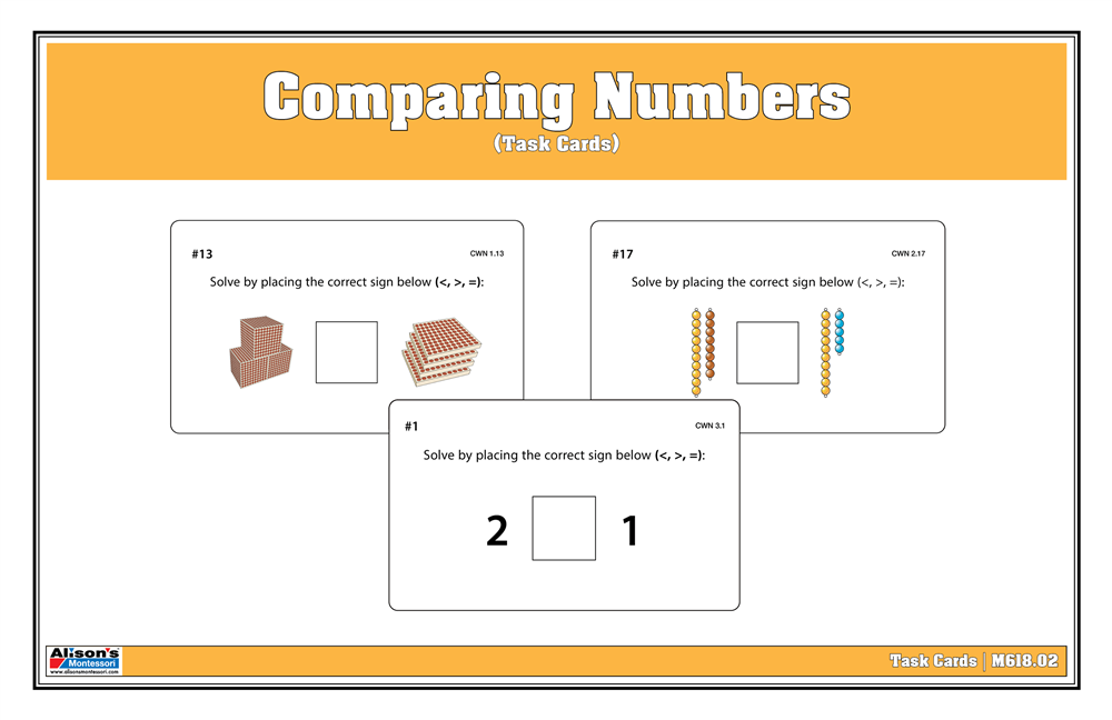 Comparing Numbers Task Cards